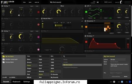 circle vsti rtas 1.0.5 | 20 design sounds. simply move colour coded circles around the interface to